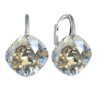Rhombus Raute Damen Hängen Ohrringe Silber 925 mit Marken Kristalle Zirkonia - Schmuck Echt Silberne Hängende Ohrhanger für Frauen und Mädchen - Hängeohrringe Ideal Geschenk (Moonlight)