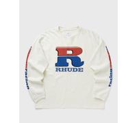Rhude SPLIT PETROL LOGO LS TEE men Longsleeves white in Größe:S