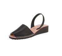 Ria Menorca 22950 Plataforma Berlin - Damen Schuhe Sandaletten - Velvet-Negro, Größe:37 EU