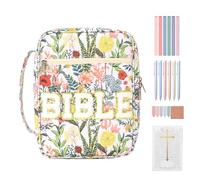 Riaisttd Bibeltaschen für Damen, niedliche Brief-Reißverschlusstasche, große Bibeltasche, Tragetasche, für Frauen, Teenager, Mädchen, Kirche, Schule, Uni, Büro, Arbeit, Studium, Reisen, Make-up