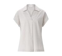 Riani - Gestreifte Kurzarm-Bluse - Größe 42 - braun