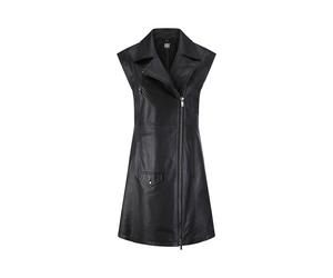 RIANI - Lederkleid cacao - Gr. - 38