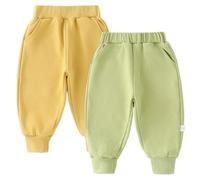 Rianjia Jogginghose Babyhosen Baumwolle Hose Gr.68/74/80 Jungen Solide Pumphose mit Tasche 86/92/98 Sweathose mädchen Freizeithose 104/110/116 Kinder Sweat-Hose 6 Monate - 5 Jahre