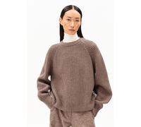 RIB KNIT SWEATER | Pullover aus Bio-Woll Mix - beige (M)
