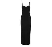 Rib Straight Across Midi Dress M