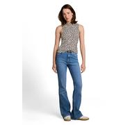rib top with stand up collar XS
