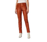 RICANO 9809, Damen Lederhose - 5-Pocket Stil - (Slim Fit/High Waist) echtes Lamm Leder (Camel, XS)