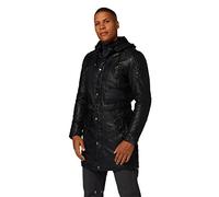 RICANO Arno, Herren Lederjacke (Slim Fit) / Lederparka aus Lamm Nappa echt Leder in Schwarz und Olive Grün (Schwarz, L)