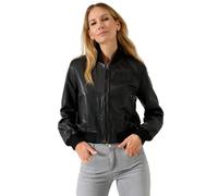 RICANO Brasil - Damen Cropped Bomber Lederjacke (Oversize) - echtes Lamm Leder