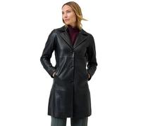 RICANO Damen Ledermantel Marzia - Zeitlose Eleganz trifft auf moderne Klassik (DE/NL/SE/PL, Alphanumerisch, XL, Regular, Regular, schwarz)