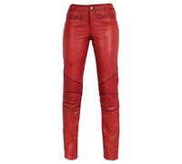 RICANO Donna - Damen Lederhose in Biker-Optik (Slim Fit/Regular Waist) - echtes (Premium) Ziegen Leder