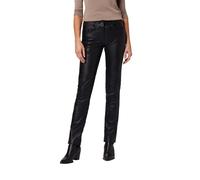 RICANO Dorin - Damen Lederhose/Lederjeans - 5-Pocket Stil (Slim Fit/Low Waist) - echtes (Premium) Lamm Leder (Schwarz, S)