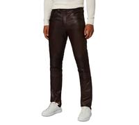 RICANO Franklin Herren Lederhose, Ziegen Nappa Echtleder (34, braun)