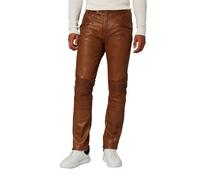 RICANO Franklin Herren Lederhose, Ziegen Nappa Echtleder (40, Cognac braun)