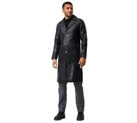 RICANO Herren Ledermantel Paolo - Elegantes Lamm Nappa in Schwarz, Stilvolles Design mit Pattentaschen (DE/NL/SE/PL, Alphanumerisch, M, Regular, Regular, schwarz)
