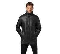 RICANO Jemenez, Herren Ledermantel (Regular Fit) mit abtrennbarer Fellfütterung, Lamm Nappa Echtleder (Schwarz oder Braun) (Schwarz, XL (54))