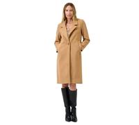RICANO Livia - Damen Kurzmantel mit Reverskragen, Made in Italy - Eleganter Klassiker für Frühling und Herbst (DE/NL/SE/PL, Alphanumerisch, M, Regular, Regular, camel)