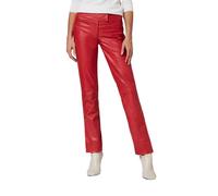 RICANO Low Cut - Damen Lederhose (Slim Fit/Low Waist) - echtes (Premium) Lamm Leder (Rot, 2XL)
