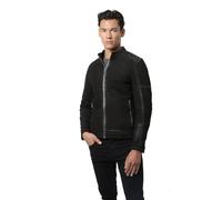 RICANO Luca- Herren Lederjacke mit Stehkragen (Slim Fit) - hochwertiges Lamm Nubuk Leder