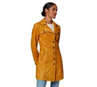 RICANO Lucy, Damen Ledermantel (Slim Fit) - echtes Lamm Leder - Einreiher (Gelb, XXL)