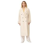 RICANO Mirella - Klassischer Oversized Damen Wollmantel, Rückenschlitz und Ärmelriegel mit Knopf - Hangefertigt (DE/NL/SE/PL, Alphanumerisch, XS, Regular, Regular, Weiß)