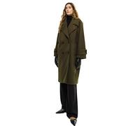 RICANO Silvana - Eleganter zweireihiger Damen Mantel mit Reverskragen, Knopfleiste und Riegel am Ärmel - Made in Italy