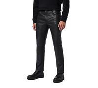 RICANO TRANT Pant Herren Lederhose, Lamm Nappa Echtleder (36, schwarz)