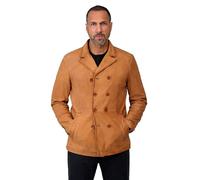 RICANO Victor - Klassische Herren Lederjacke mit Rückenschlitz und Glattlederdetails (Slim Fit) - Vegetarisch gegerbtes Büffel Nappa Leder (DE/NL/SE/PL, Alphanumerisch, 3XL, Regular, Regular, Cognac)