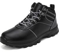 ricema Winterstiefel Herren Warm Gefüttert Winterschuhe Damen Schneestiefel Leicht Rutschfest Outdoor Wanderschuhe, Trekking Stiefel für Schnee & Alltag, Schwarz 39 EU