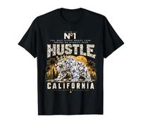 Rich California Diamond Bear Golden Crown Sunset Art Preisgünstiges Grafik-T-Shirt