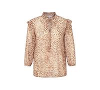 Rich & Royal Blouse Printed With Ruffles Beige Größe: 34 | Blusen Outlet | Damen | Braun