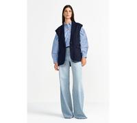 Striped Blouse with Pin Tucks Blau 42