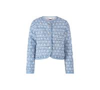 Rich & Royal - Boxy padded boucle jacket with deco tapes recycled denim blue - Gr. - 42