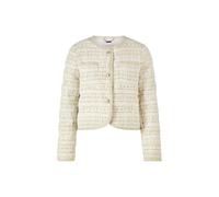 Rich & Royal - Boxy padded boucle jacket with deco tapes recycled pearl white - Gr. - 34