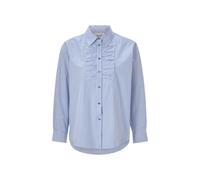 Rich & Royal - Cotton Striped Blouse with Details skyway blue - Gr. - 40