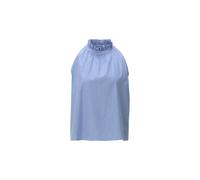 Rich & Royal - Cotton striped blouse with ruffle skyway blue - Gr. - 40