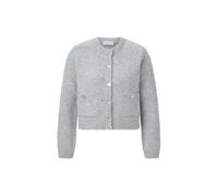 Crew-Neck Cardigan Bouclé Grau L