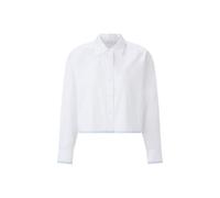 Rich & Royal - Cropped Cotton Blouse with Contrast Fabric white - Gr. - 42