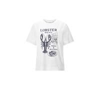 Rich & Royal - Easy Fit T-Shirt Lobster Print white - Gr. - S