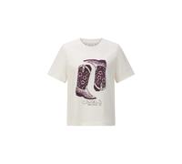 Rich & Royal - Elegant Fit T-Shirt Cow Girl Boots pearl white - Gr. - XL
