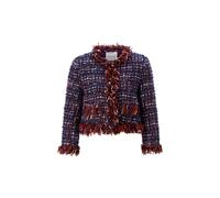 Bouclèjacke RICHROYAL, Damen, Gr. 34, bunt (midnight blau), Bouclé, Obermaterial: 45% Baumwolle, 25% Polyacryl, 15% Polyamid, 10% Polyester, 5% sonstige Fasern, mehrfarbig, gerade hüftlang, Rundhals,