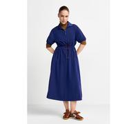 Midikleid mit Hemdkragen 36 midnight blue