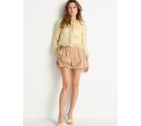 Bouclé-Jacke mit Fransen 38 soft butter