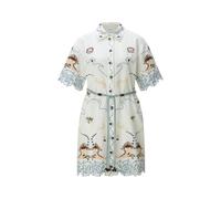 Rich & Royal - Linen Mix Embroidery Mini Dress pearl white - Gr. - 38