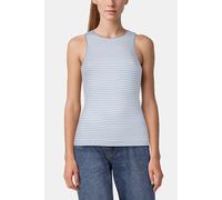 Rich & Royal Organic Rib Top Striped Cotton Blue Größe: M | Tanktops Outlet | Damen | Blau