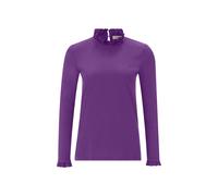 Rich & Royal - Organic Slub Frill Longsleeve royal plum - Gr. - M
