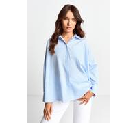 Rich & Royal Oversized Striped Blouse Organic Cotton Blue Größe: 34 | Blusen Outlet | Damen | Blau