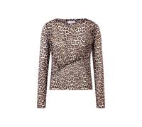 Rich & Royal - Plissee Mesh Longsleeve Recycled caffee latte - Gr. - S