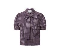 Rich & Royal - Printed Cotton Blouse with Bow mulberry - Gr. - 36