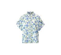 Rich & Royal - Printed cotton blouse with details palace blue - Gr. - 34